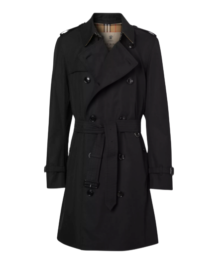 Burberry Black The Mid-length Chelsea Heritage Trench Coat UK L