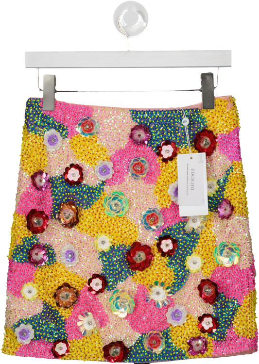 Nadine Merabi Multicoloured Nikita Floral Skirt Bnwt UK 12