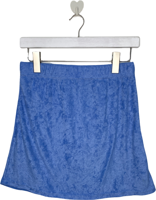 Princess Polly Blue Towelling Mini Skirt UK 10