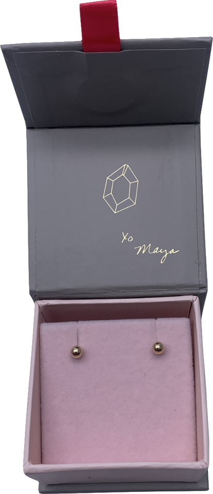 Maya Brenner Metallic Gold Stud Earrings One Size