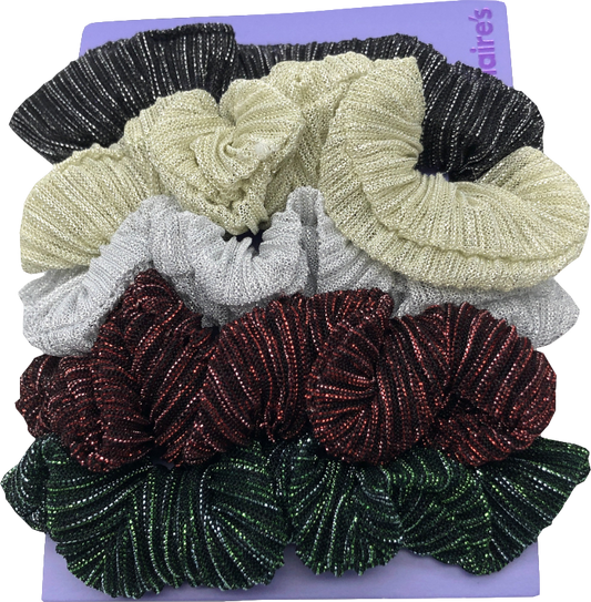 Claire's Multicoloured Pack Of Five Scrunchies One Size