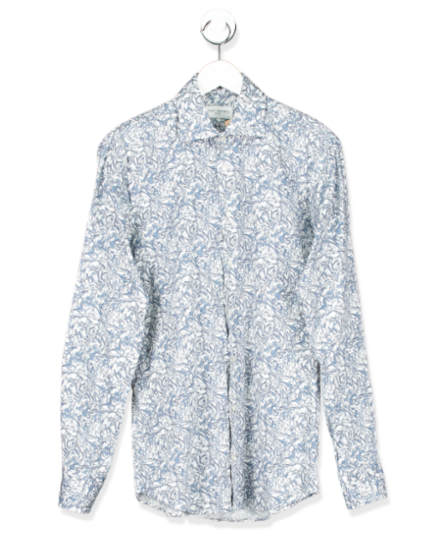 JOHN HENRIC BLUE FLORAL SHIRT UK M