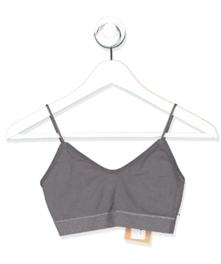 Grey ribbed sports bra UK XS