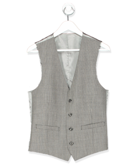 French Connection slim fit dogtooth check suit waistcoat uk 40in