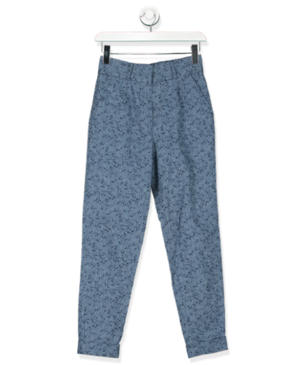 Sumissura blue floral high waist skinny trousers UK XS