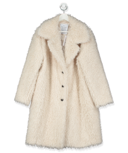 Another.Avenue cream faux fur coat UK S