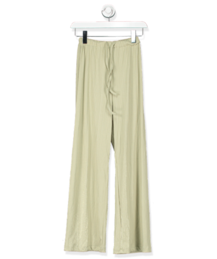 The Frankie Shop green rib wide leg trousers one size