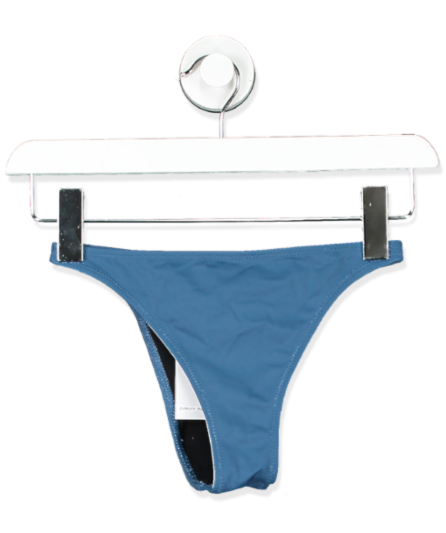 Solid and striped dark blue bikini bottoms UK XS