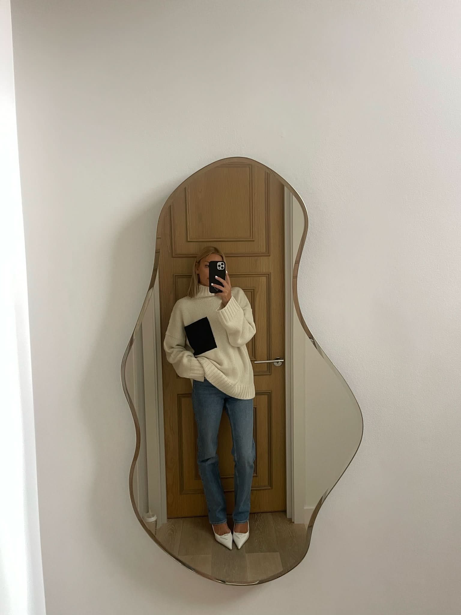 Jw Anderson Cream Wool/alpaca Blend Patch-pocket Turtleneck Jumper UK S