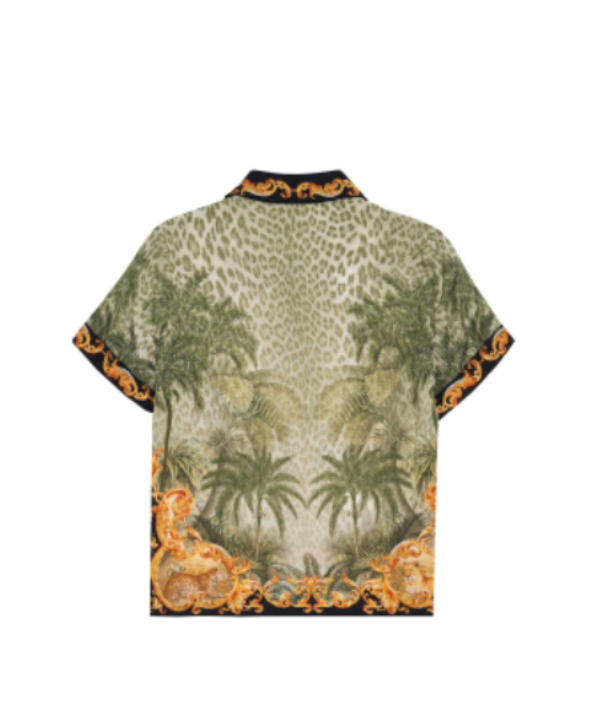 CAMILLA X HOTEL FRANKS Boys Green Print Palazzo of Palms Shirt SZ6 UK 5-6yr