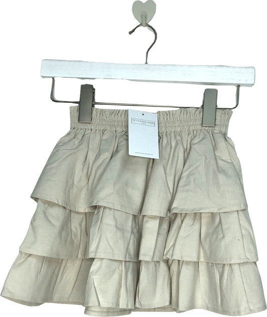 The Little White Company Beige Cord Ruffle Skirt 4 Years