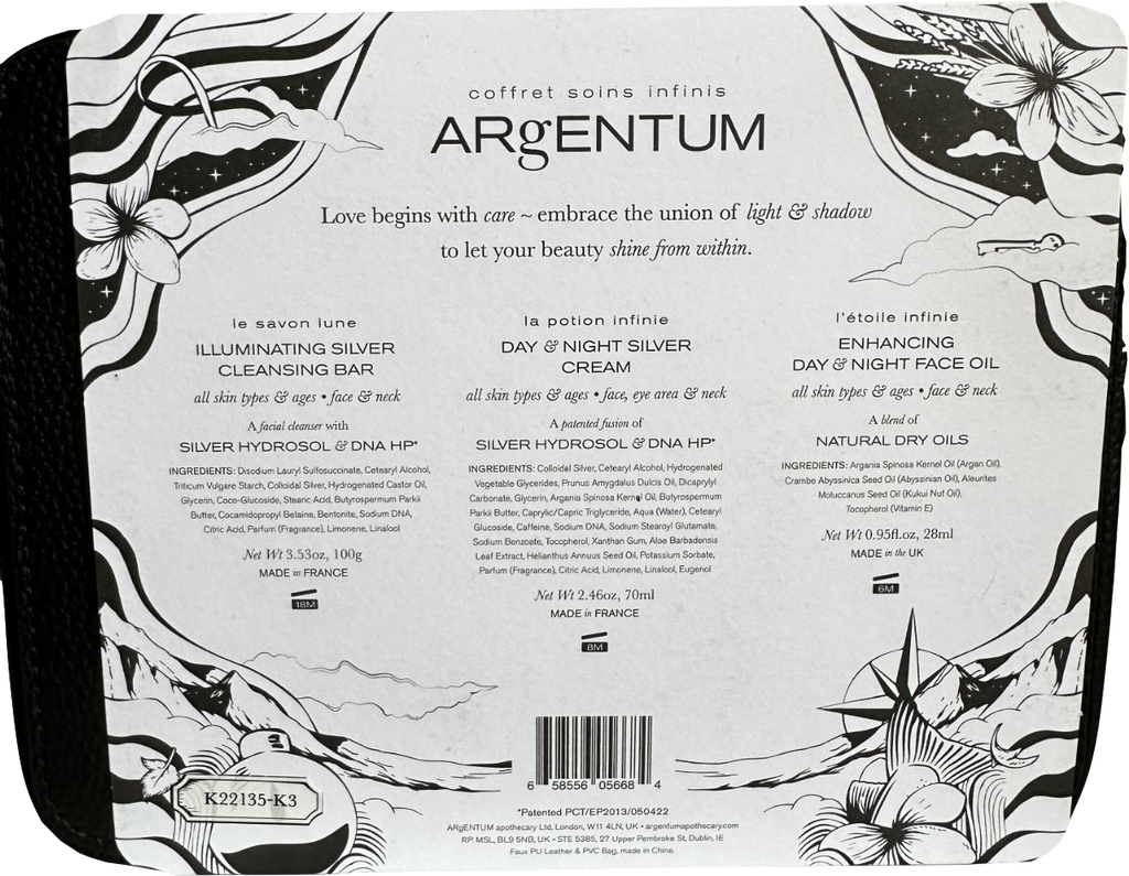 argentum Coffret Soins Infinis 3 step Skincare Gift Set