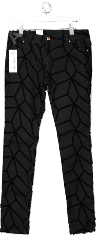 Avelon Black Flock Skinny Jeans BNWT W25