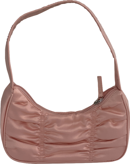 Monki Pink Satin Shoulder Bag One Size
