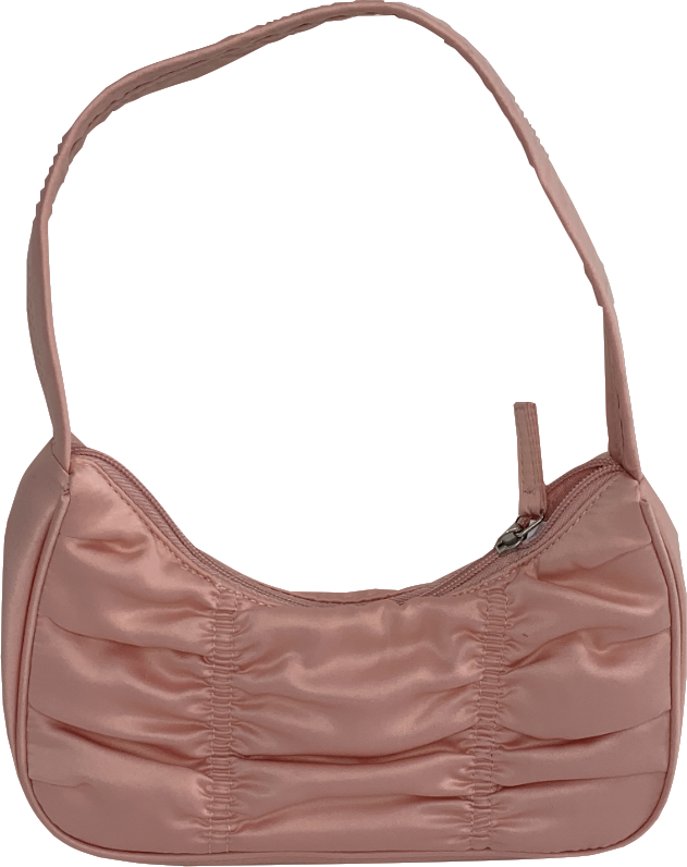 Monki Pink Satin Shoulder Bag One Size