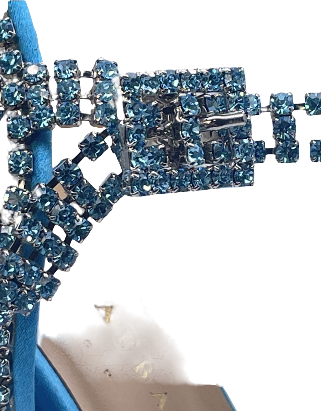 Nora habbal London Blue Saria 105mm Pvc Pumps UK 4 EU 37 👠