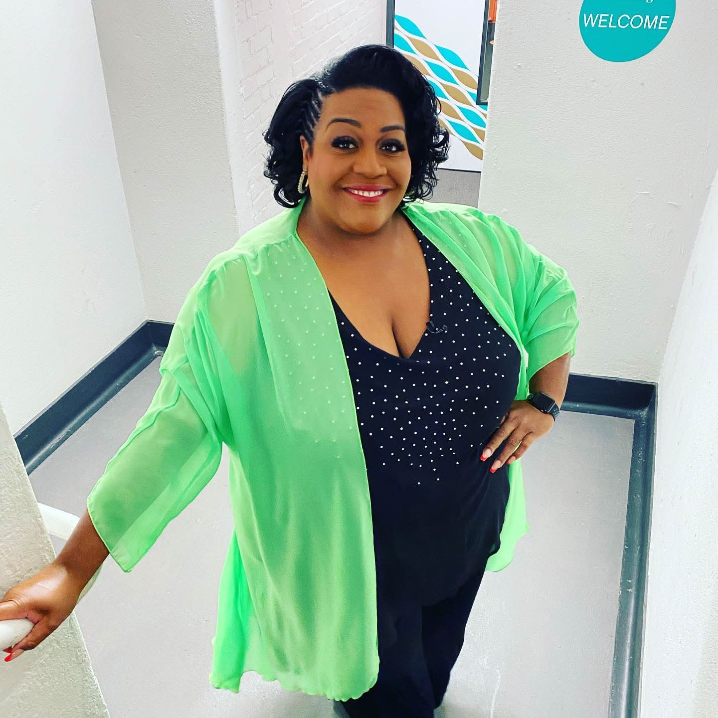 Green Neon Mesh Maxi Kimono UK 26-28