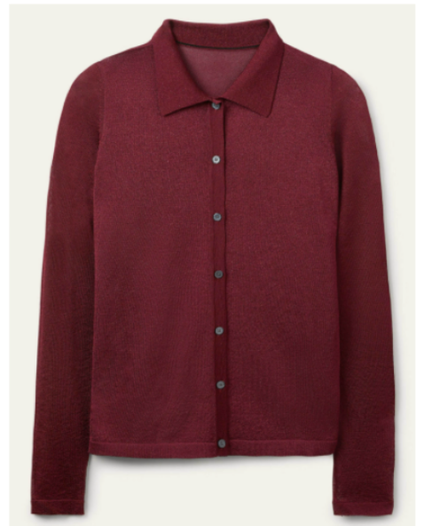 Boden Knitted Sparkle Shirt - Pom Pom Metallic- UK 8