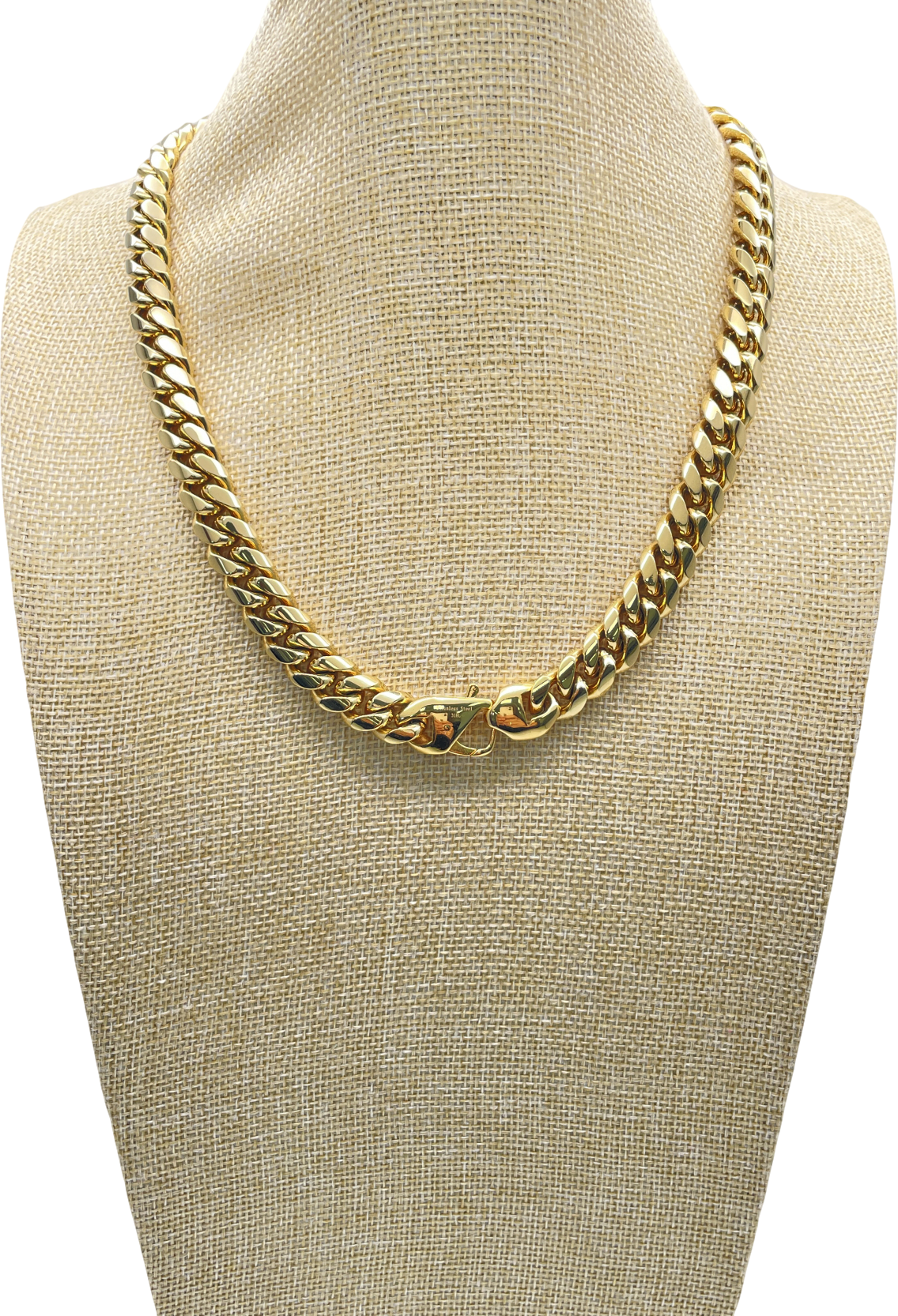 Yellow Gold 18k Plated Longer Length Chubby Chain Link Necklace