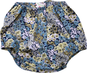 Bonpoint Blue Floral Print Bloomers 0-3 Months