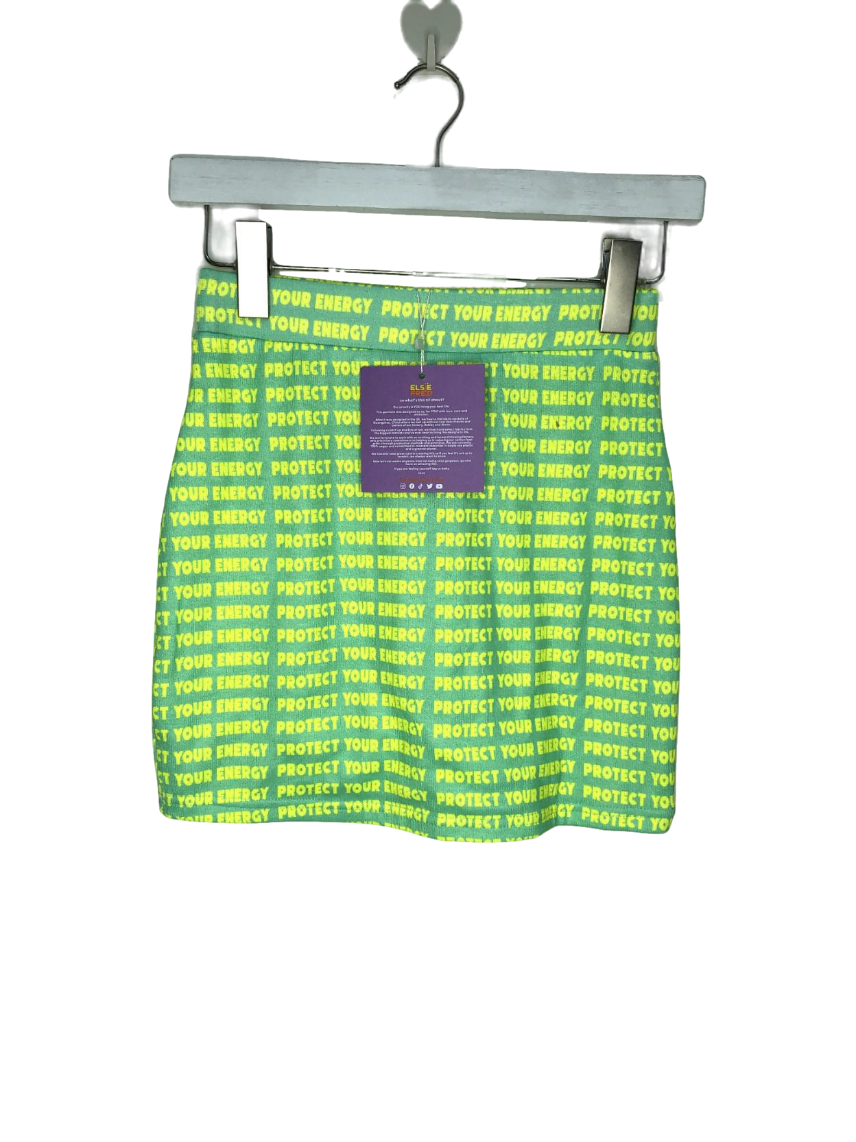 Elsie & Fred Green Protect Your Energy Skirt UK XS