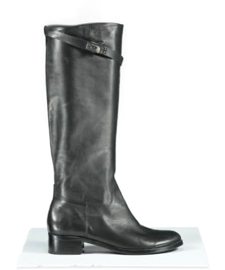 Hermès Black Leather Knee Length Riding Boots UK 5 EU 38 👠