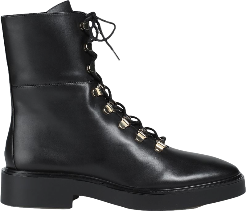 Stuart Weitzman Black Leather Combat Boots UK 5.5 EU 38.5 👠