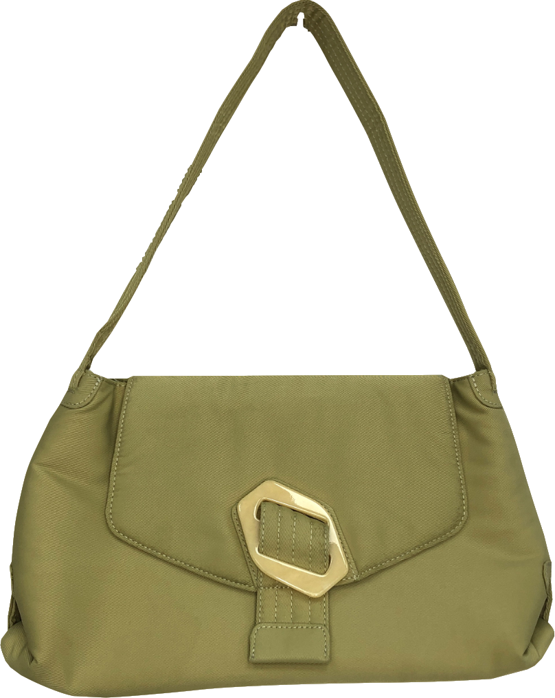 Hvisk Green Billow Nylon Handbag One Size