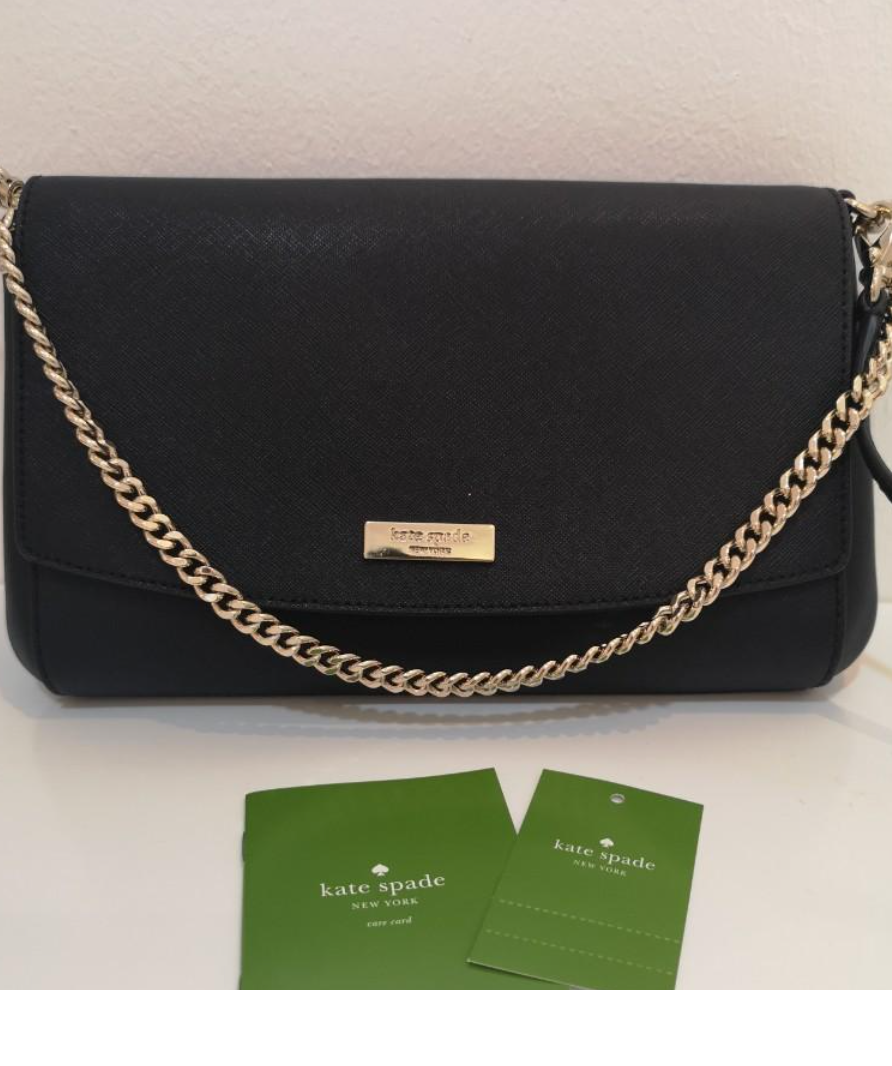 PHOTO**Kate Spade black gold chain shoulder purse