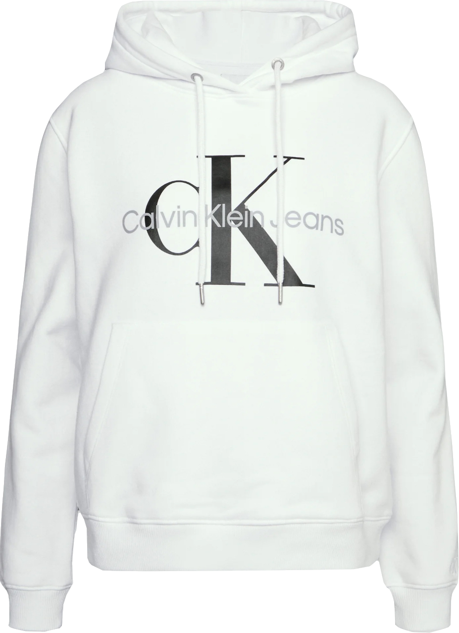 Calvin Klein White Core Monogram Hoodie - Sweatshirt UK XS