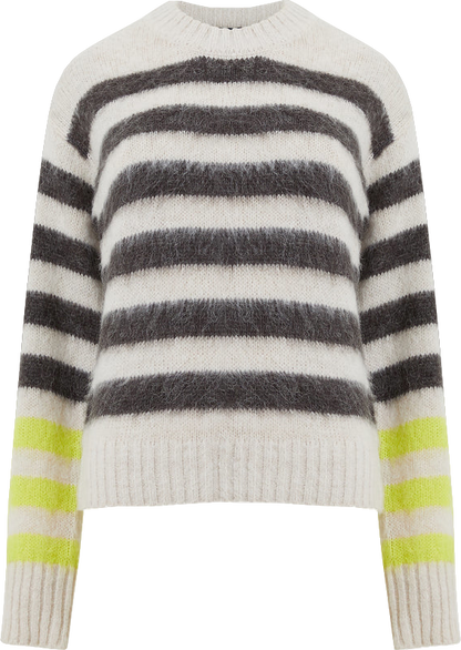 French Connection Cream Hadlee Jessika Stripe Jumper UK S