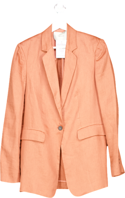 Asceno Orange Linen blazer UK 8