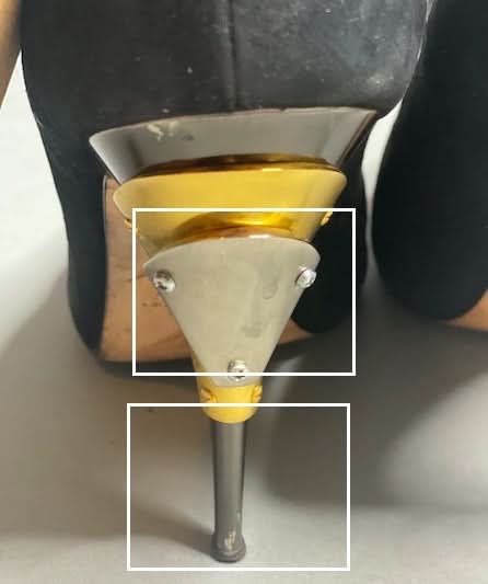 GIUSEPPE ZANOTTI BLACK HARDWARE DETAIL HEELS UK 8