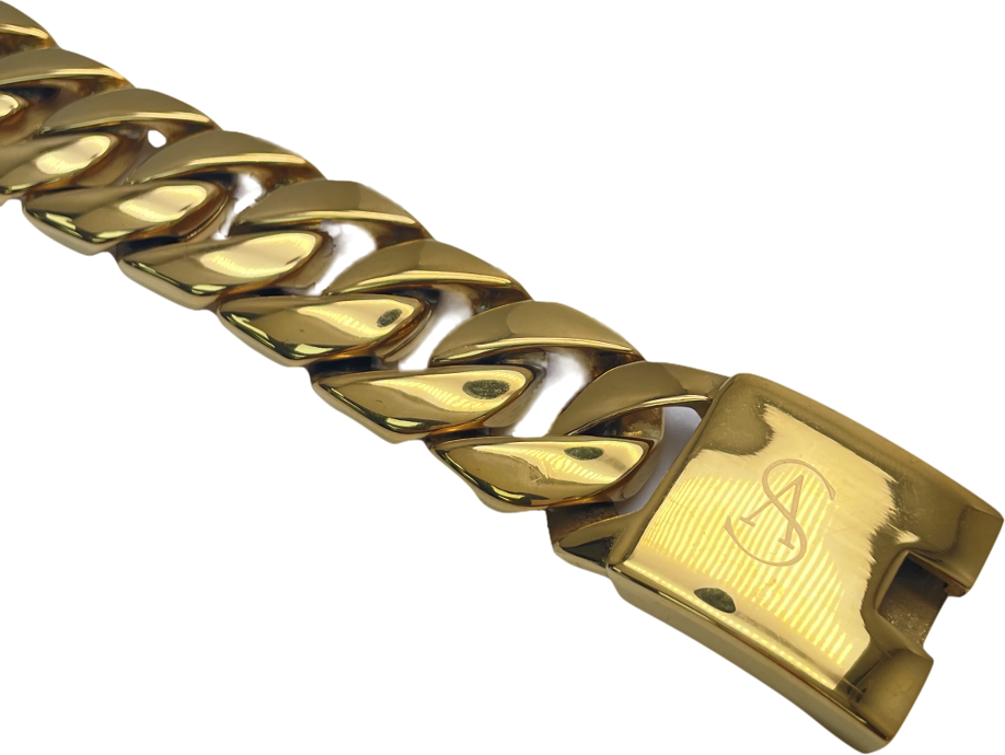 Yellow Gold 24k Plated Gold Chunky Chain Necklace