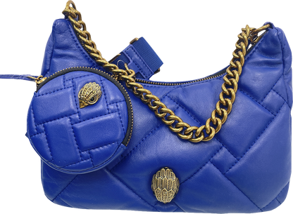 Kurt Geiger Blue Leather Multi pocket Cross Body Handbag BNWT