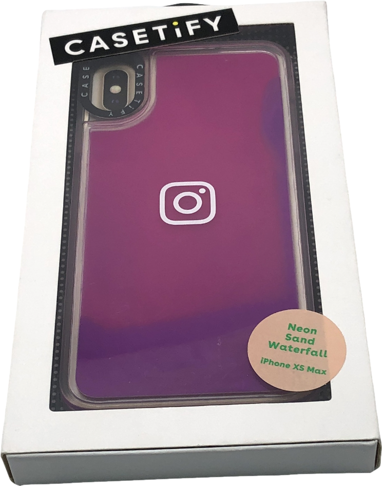 Casetify Purple Neon Sand Waterfall Iphone Xs Max Case