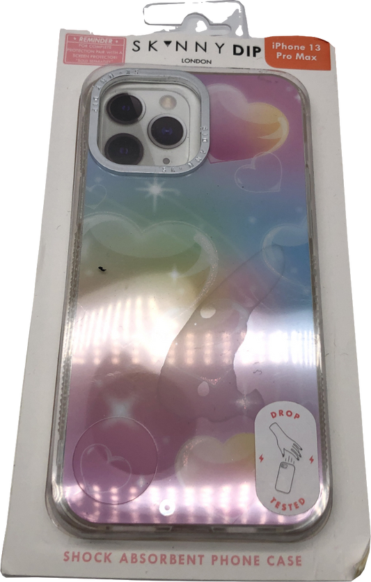 Skinnydip Multicoloured Hearts Shock Absorbant Iphone 13 Pro Max Phone Case One Size