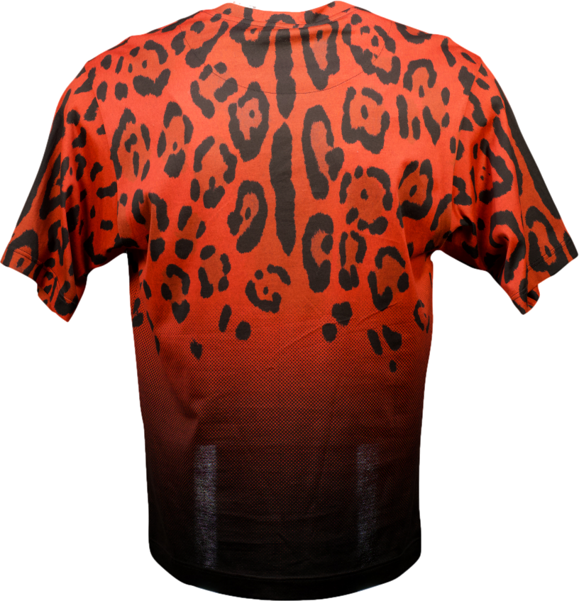 Dolce & Gabbana Red Leopard Eye T-shirt UK M