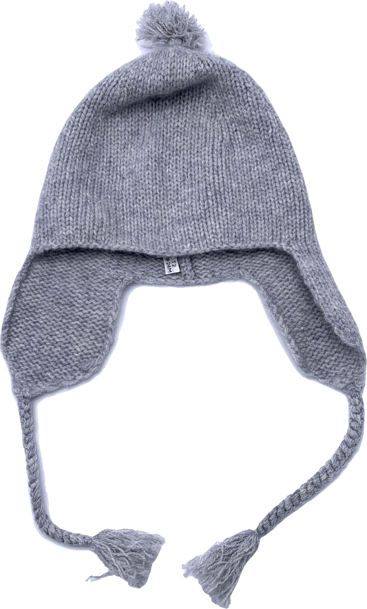 Bonpoint Grey 100% Cashmere Baby Beanie Hat 18-24 Months