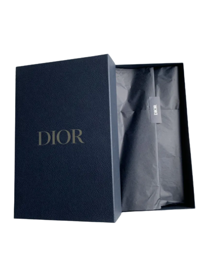 DIOR HOMME Navy 100% Wool Scarf 45 x 190cm