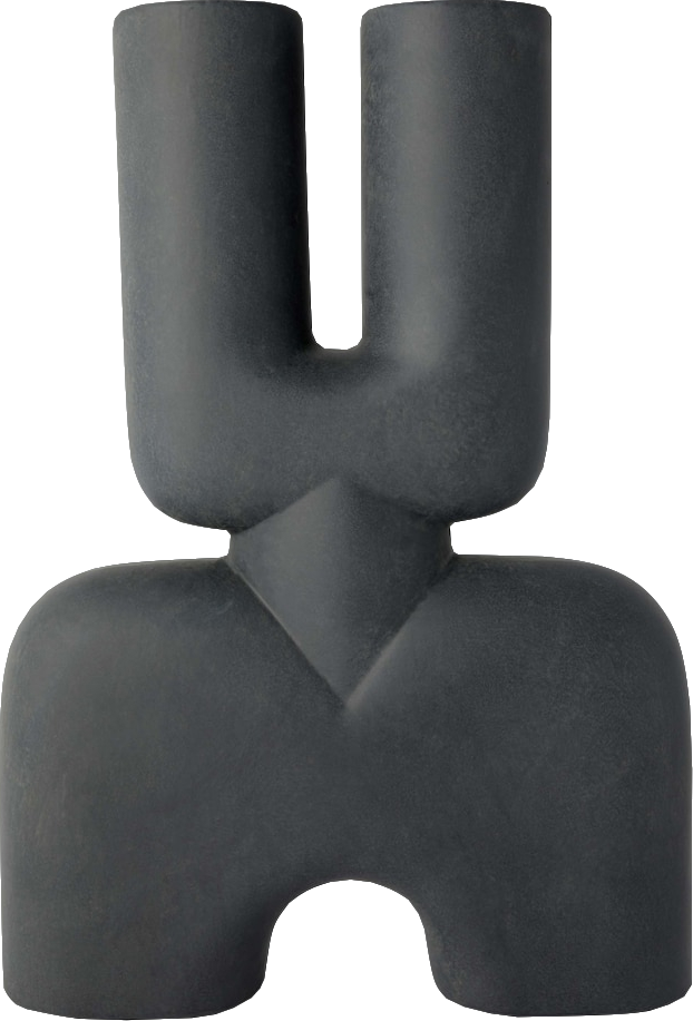 101 Copenhagen Black Large Cobra Double Hexa Vase One Size