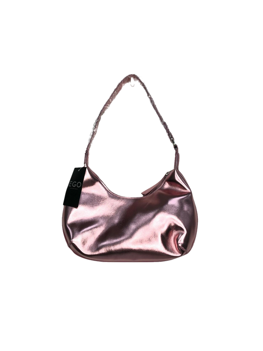 Ego Shining Shaped Shoulder Bag In Pink Metallic Faux Leather One Size
