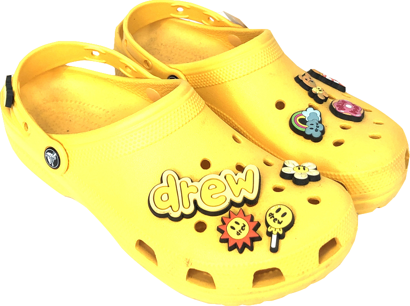 x Justin Bieber Drew House Yellow Classic Crocs - RARE UK 9 EU 42 👠