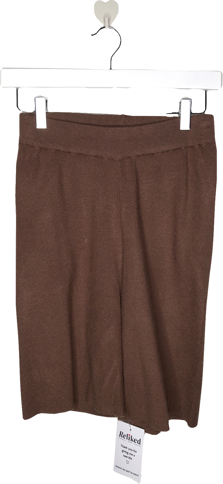 4th & Reckless Brown Soft Knit Shorts UK 10