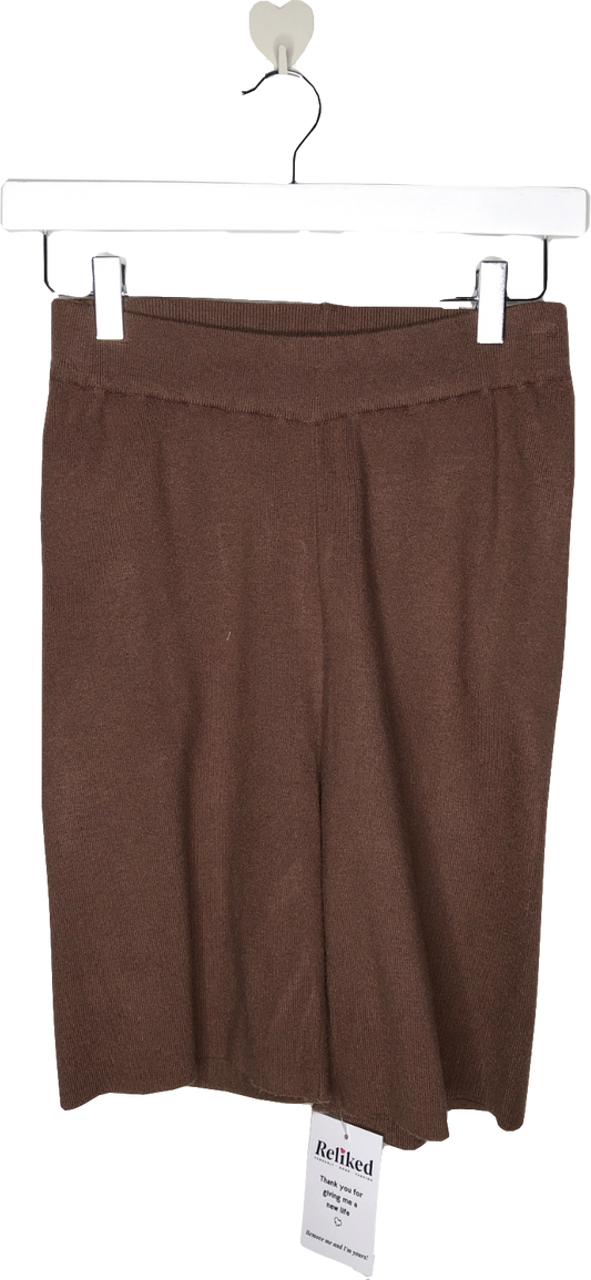 4th & Reckless Brown Soft Knit Shorts UK 10