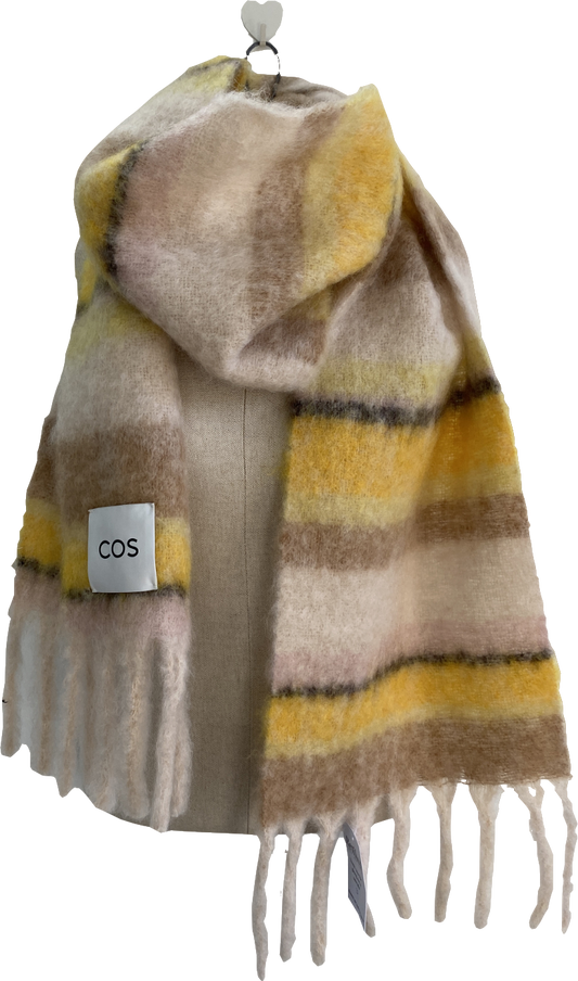 cos Yellow Oversized Mohair-blend Scarf One Size