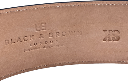 black & Brown London Brown Maria Wide Croc Patent Belt UK XS