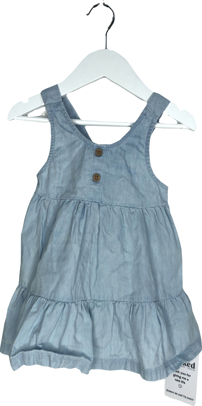 Mori Baby Blue Denim Dress 3-6 Months