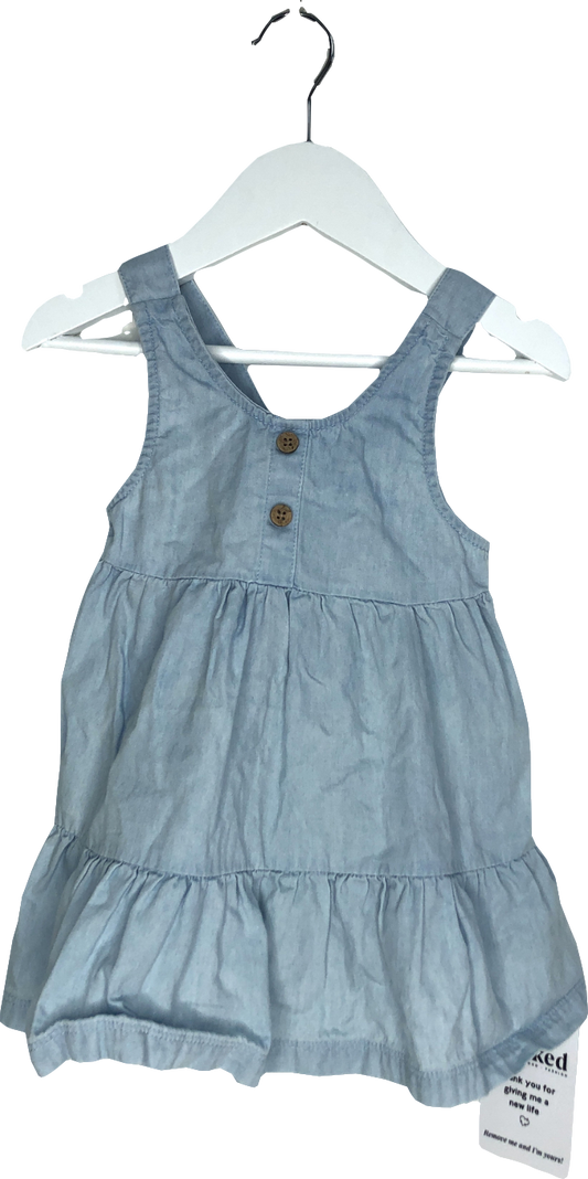 Mori Baby Blue Denim Dress 3-6 Months