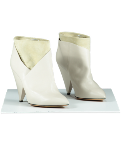 IRO Beige Leather Slouch Ankle Boots UK 7 EU 40 👠 - 7312275046590_Front+1_Reliked.png